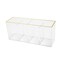 Martha Stewart Kerry Plastic 4 Compartment Pen Holder Office Desktop Organizer with Gold Trim BE-PB7357-G-CLRGLD-MS - alternate 4